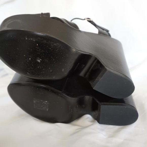 Saint Laurent Black Candy Paris Ysl Leather 85 Tie - Picture 5 of 11